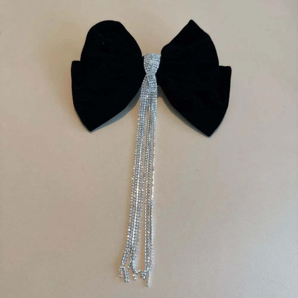 Elegant Black Bow Hair Clip K11